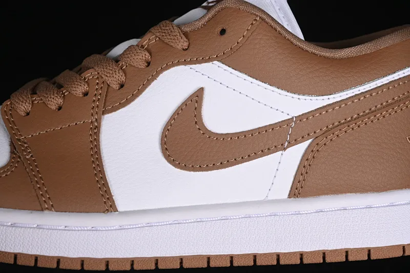 All categories Air Jordan Jordan series basketball shoes Air Jordan 1 Low G version pure original Air Jordan 1 Low AJ1 Joe 1 white brown low-top cultural casual sneakers DC0774-202